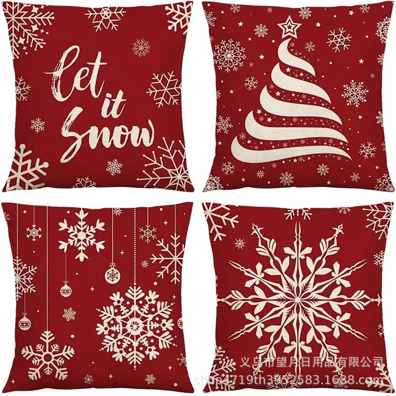Christmas Snowman Reindeer Gloves Eucalyptus Throw Pillow Covers, 18 X 18 Inch Winter Holiday Stripes Cushion Case Decoration For Sofa Couch Set Of...