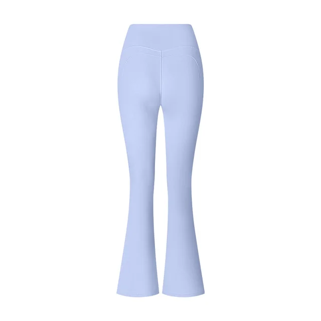 Women's Flared Pants Yoga High Waist Slim Tight Trousers Fitness Sports Clothing Cool Blue - Shop at LoveMi
