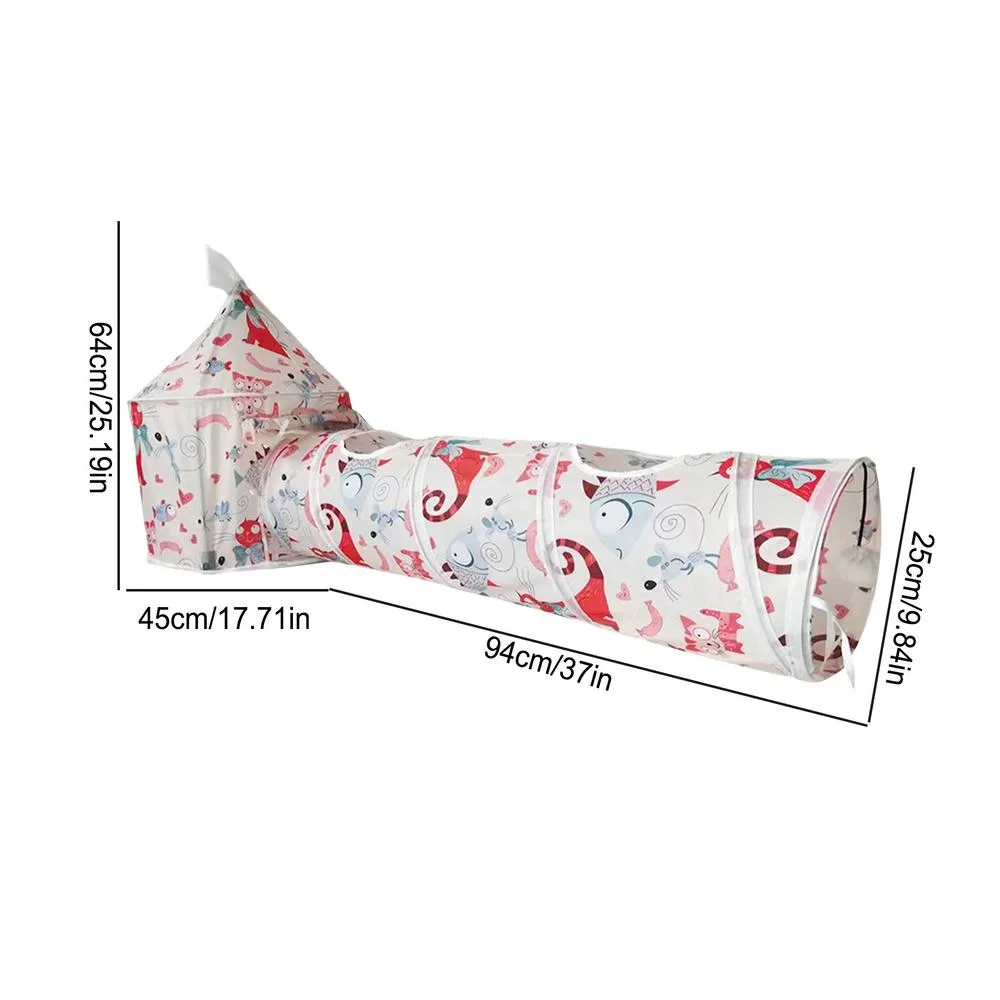 Cat Play Tunnel Folding Interactive Bunny Tent Tunnel Foldable Cat Tent Tubes Portable Indoor Outdoor Kennel Cat Tunnel Tube Toy Color - Shop at LoveMi