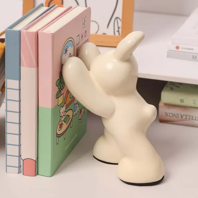 Decorative Ceramic Book Ends Creative Animal Figurine Book Ends Stands Suitable For Hold Cds Dvds Magazines White - Shop at LoveMi