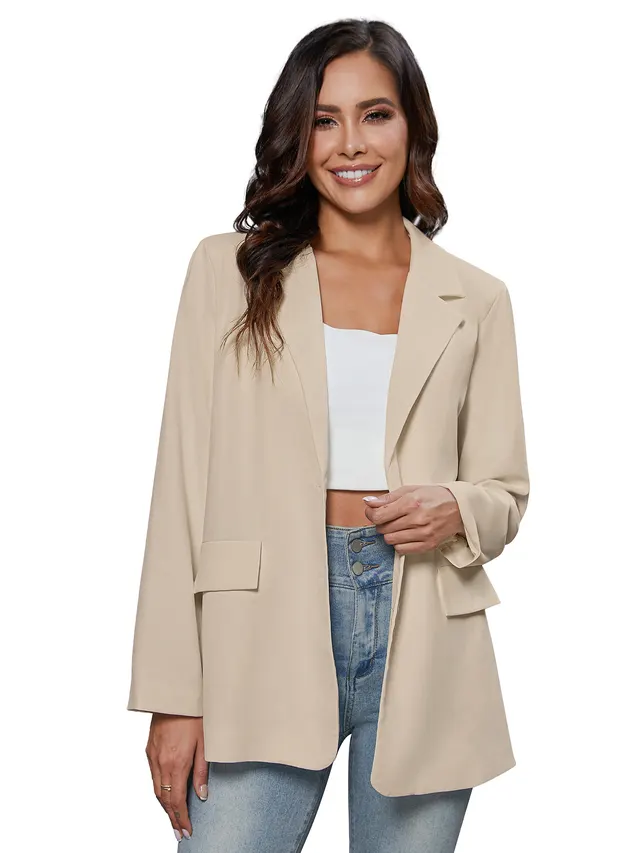 Women's Long Sleeved Cardigan Jacket Top Apricot - Shop at LoveMi