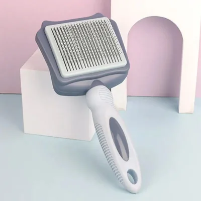 Dog Brush Automatic Pet Hair Remover Self cleaning Cat Brush Massage Comb For Large Dogs Grooming Hair Knot Opening Pet Products Blue - Shop at LoveMi