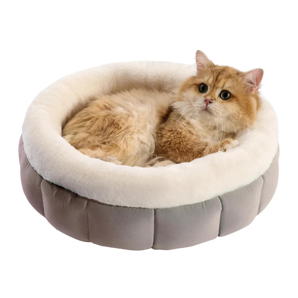 Donut Dog Beds For Small Dogs Round Cat Beds For Indoor Cats Washable Pet Bed For Puppy And Kitten With Anti Slip Bottom Brown - Shop at LoveMi