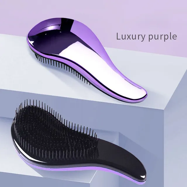 2 in 1 Dog Grooming Comb And Massage Brush Removes Hair And Relaxes Your Pet For Easy Use Perfect For Bath Time Floating Design Purple - Shop at LoveMi