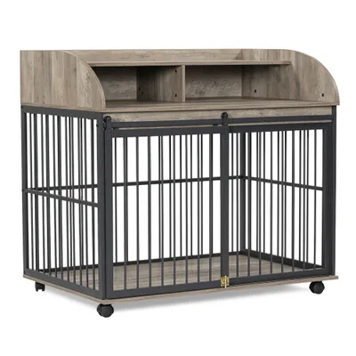 The Wooden Kennel Kennel Is Suitable For Large Medium sized Dogs Grey - Shop at LoveMi