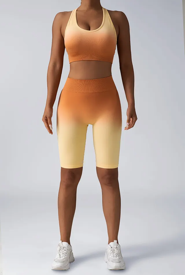 Workout Shorts For Women Seamless Scrunch Butt Lifting High Waisted Yoga Gym Booty Running Short Pants Orange - Shop at LoveMi