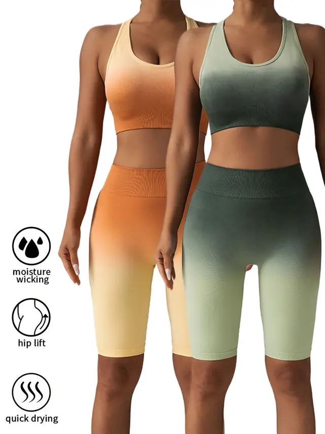 2 Pack Workout Shorts For Women Scrunch Butt Lifting High Waisted Yoga Gym Seamless Booty Biker Shorts 2Pack3 - Shop at LoveMi