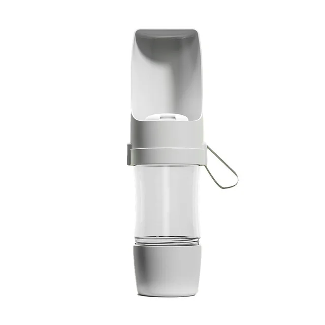 Dog Travel Drink Bottle Foldable Bowl For Outdoor Walking Large Capacity Gray - Shop at LoveMi