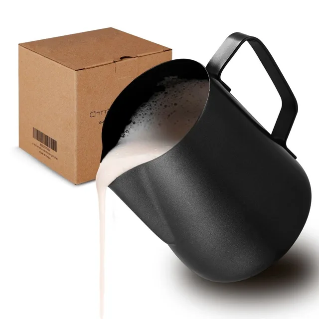 Stainless Steel Milk Frothing Jar 350 Ml, Matte Black - Shop at LoveMi