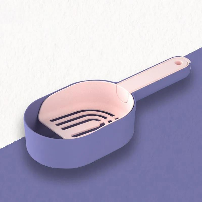 Cat Litter Scoop Self-cleaning Cat Litter Box Shovel Kitty Litter Scoop For Sandbox Kitty Litter Tray Shovel Poop Cats Supplies - Blue