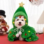 Cat Christmas Outfit Cat Kitten Christmas Clothes Cat Christmas Tree Costume With Star Ornament For Cats Kittens Pets - Green