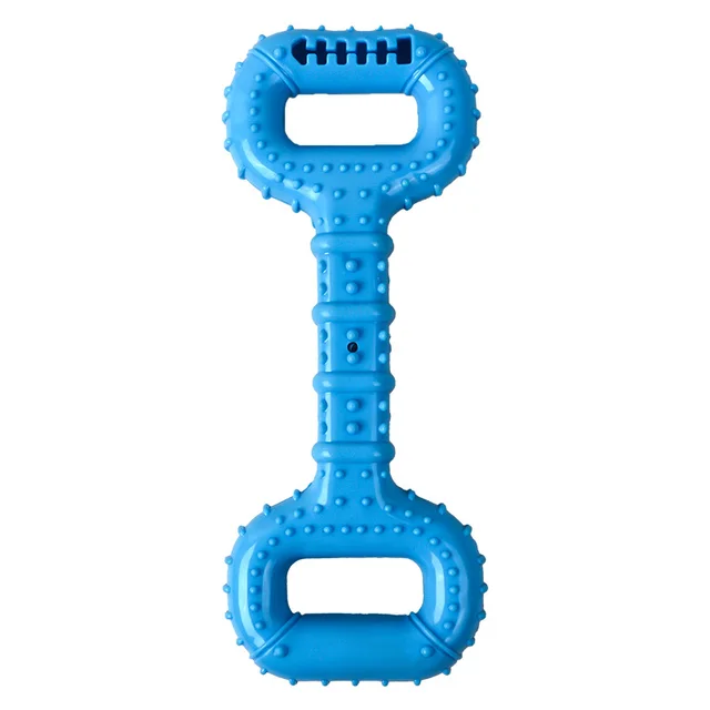 Dog Bones For Aggressive Chewers, Dog Chews Toys Long Lasting, Interactive Dog Bone Toys With Pull Band, Dog Teething Toy Blue - Shop at LoveMi