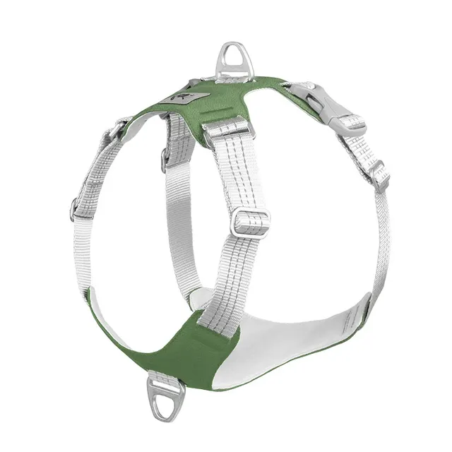 Breathable and reflective pet chest harness traction rope Green - Shop at LoveMi