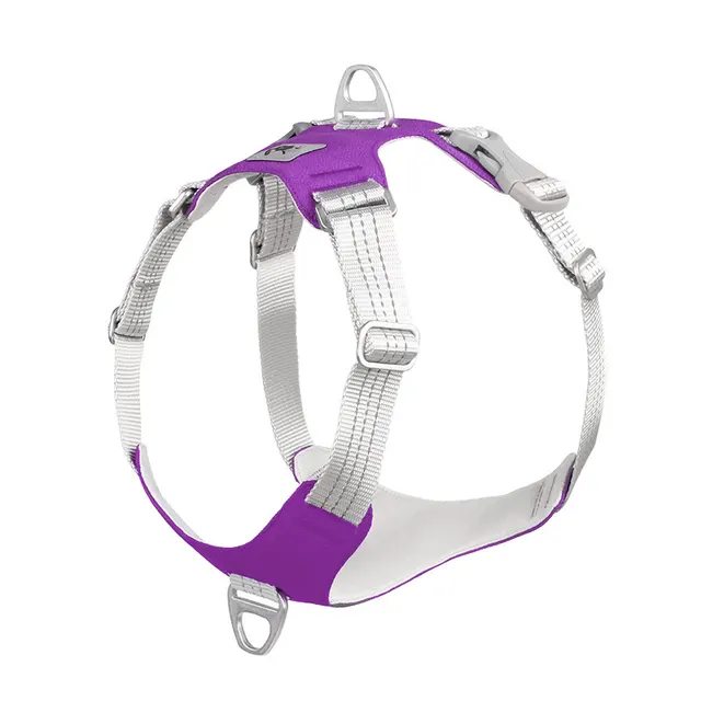 Breathable and reflective pet chest harness traction rope Purple - Shop at LoveMi