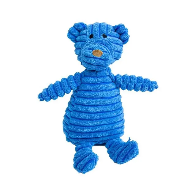 Stuffing Squeaky Plush Dog Toy Chew Speak Toy Blue Bear - Shop at LoveMi