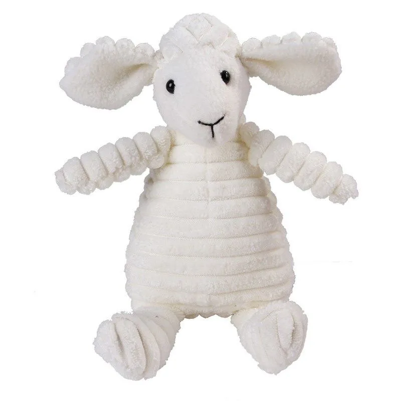 Stuffing Squeaky Plush Dog Toy Chew Speak Toy White Lamb - Shop at LoveMi