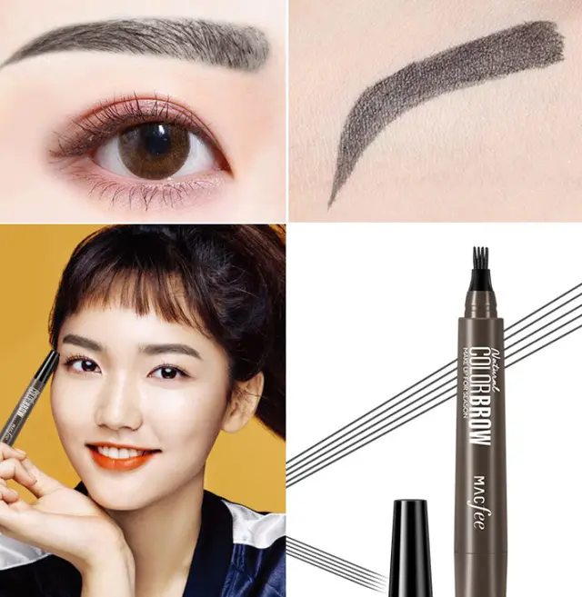 Waterproof Sweatproof Eyebrow Pencil Grey Black - Shop at LoveMi