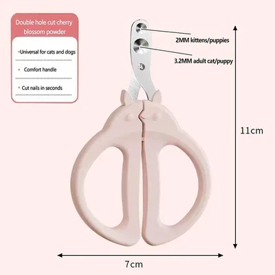 Professionals Cute Shape Pet Cat Dog Nail Clipper Cutter Grooming Scissor Clipper Claw Nail Supplies Pet Nail Trimmer Double Hole - Shop at LoveMi