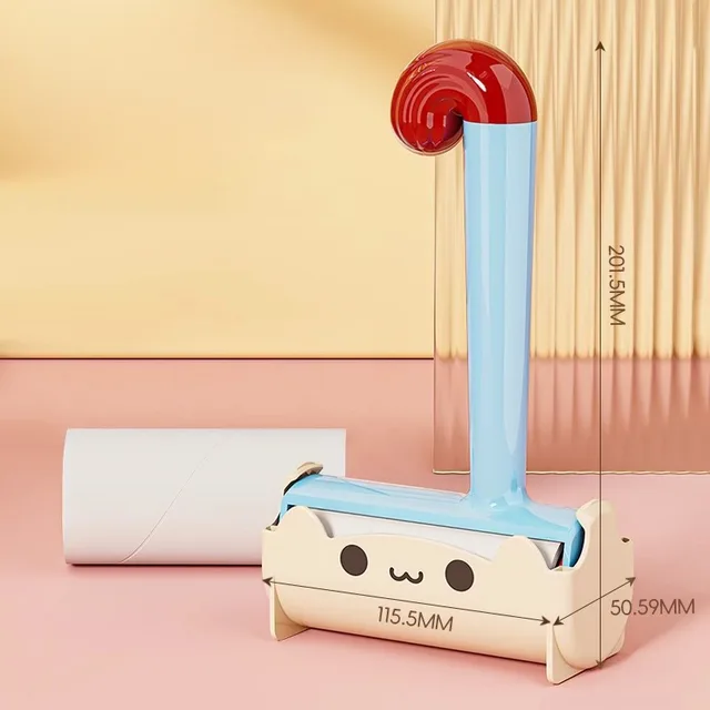 Cat Sticky Hair Device Replaceable Sticky Paper Nice Wind Pet Sticky Hair For The Home Applicable Multi material Clothing Multifunction Blue - Shop at LoveMi