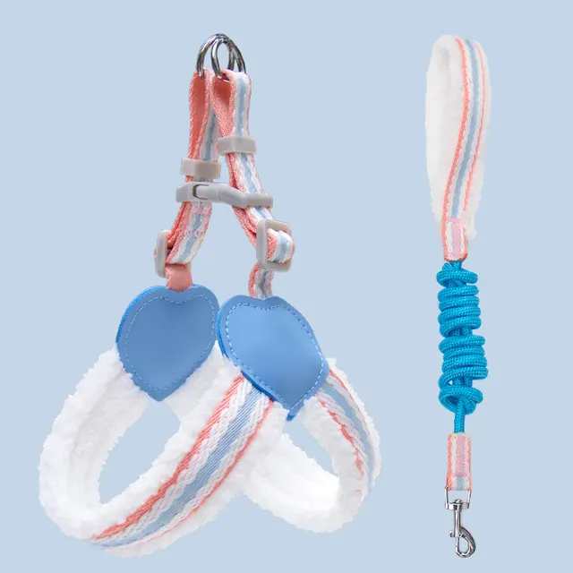 Dog Leash Summer Breathable Corgi Shiba Inu Bichon Chest Vest Walking Dog Leash Small And Medium sized Dog Pet Supplies Blue Chest And Back 1.5Met - Shop at LoveMi