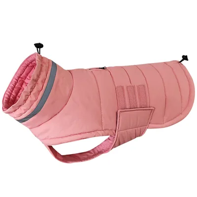 Pet Coat Cold Proof Warm Rain Proof Clothe Big Dog Clothing Corgi Clothes Dog Trench Pink - Shop at LoveMi
