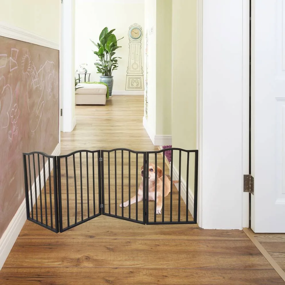 Pet Gate,Dog Gate For Doorways,Stairs Or House,standing, Folding,Arc Wooden Gate - Shop at LoveMi