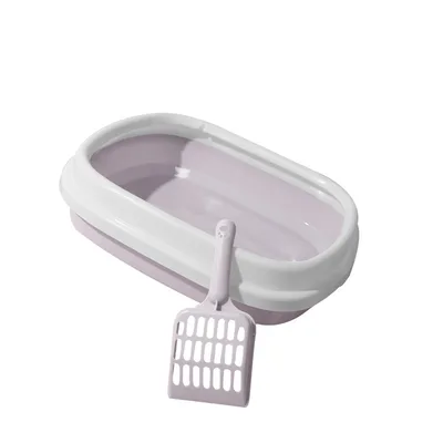 Pet Toilet Bedpan Training Plastic Sand Litter Box Cat Dog Tray With Scoop Cat Litter Box Anti Splash Dog Clean Toilet Gray - Shop at LoveMi