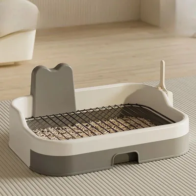 Pet Dog Toilet Portable Puppy Potty Tray Pet Litter Pan Dog Potty Pan Indoor Dog Potty Tray Puppy Training Tray Pet Accessories Gray - Shop at LoveMi
