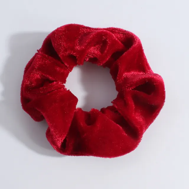 Women Hair Scrunchies Vintage Velvet Solid Color Hair Band For Girls Ponytail Holder Rubber Bands Hair Ties Accessories Velvet - Shop at LoveMi