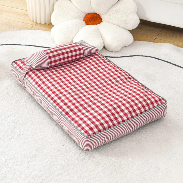 Pet Nest Dog Cushion, Warm In Autumn And Winter, Fully Removable And Washable Dog Bed, Thickened, Comfortable And Warm Cat And Dog Sleeping Mat Red - Shop at LoveMi