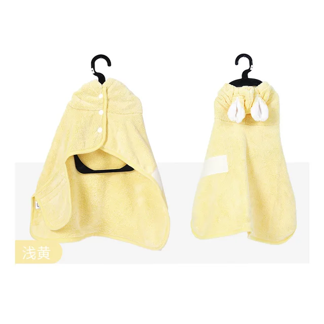 Pretty Shaped Bathrobe, Vulgar Drying Absorbent Towel, Universal, Breathable, Comfortable, For Cleaning Cats And Dogs, New Product Yellow - Shop at LoveMi