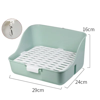 Rabbit Litter Box Bunny Corner Toilet Box Potty Trainer For Hamster Guinea Pig Ferret Rat Chinchialla Cage Pan Four Corners - Shop at LoveMi