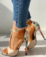 High-heeled sandals - Apricot