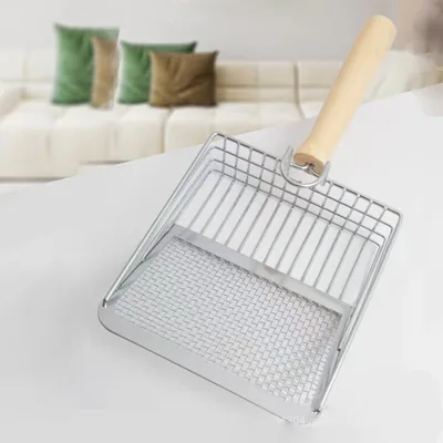 Metal Litter Scoop, Pooper Scooper With Wooden Handle, Cat Litter Deep Scoop, Poop Sifting, Kitten Pooper Lifter For Litter Box Pots With Hook For ... Silver - Shop at LoveMi