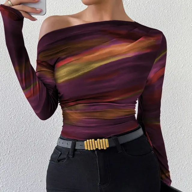Print Long Sleeve T Shirt Graphic Tees Women Tops Style1 - Shop at LoveMi