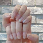 Finished product of phototherapy with fake nail patch - Bright Flowers