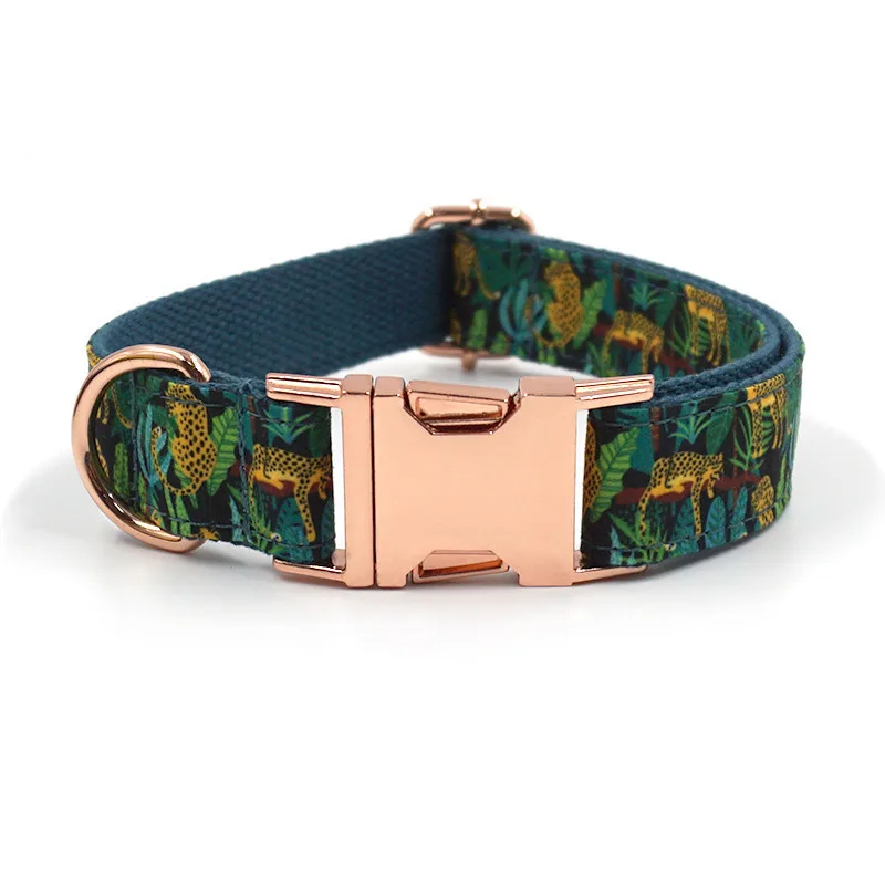 Loose Dog Collar With Metal Buckle - Green