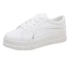 thick soled casual sports shoes - Silver
