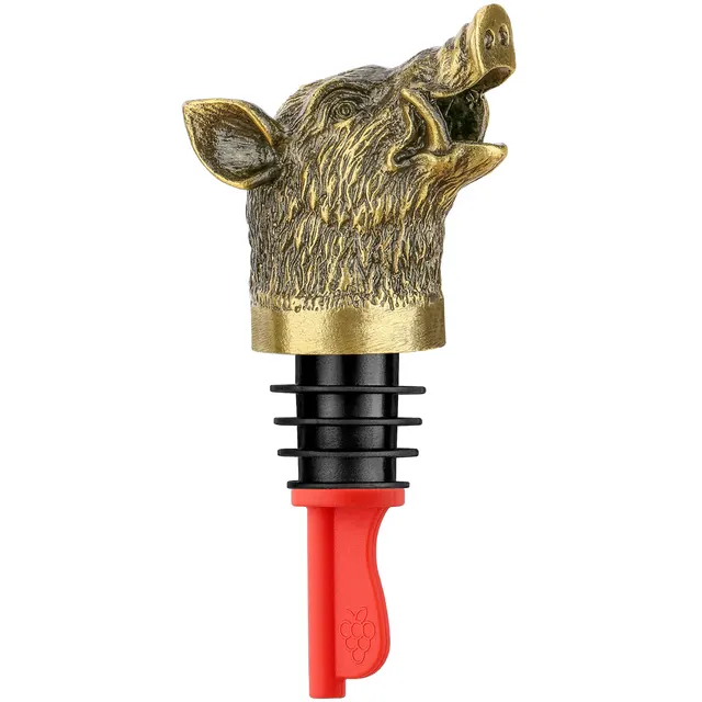 Wild Boar Head Wine Pourer Vacuum Sealing, Wine Spout, Stopper For Cocktails, Whiskey, Wine Bottles, Perfect Gift For Any Occasion Bronze Djq1101 - Shop at LoveMi