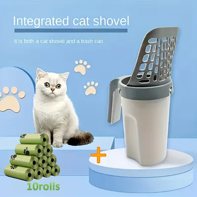 10 Piece Deluxe Cat Litter Scoop Set Durable PP Material For Long Lasting Use, Efficient Pet Litter Sifter With Integrated Waste Bag Dispenser Fo... - Shop at LoveMi