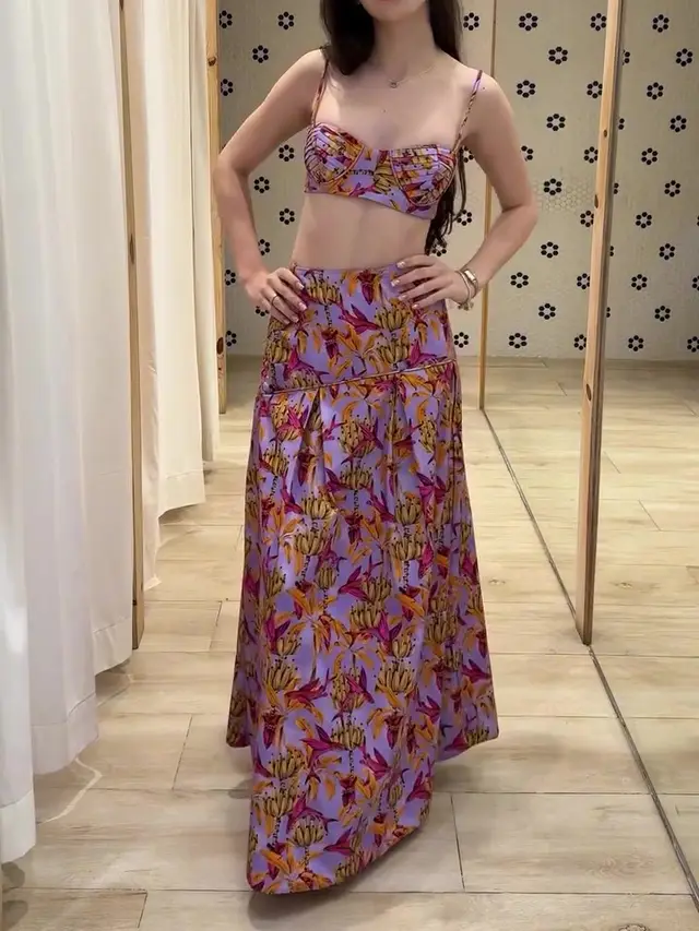 Holiday Floral Top & Skirt Set Floral - Shop at LoveMi