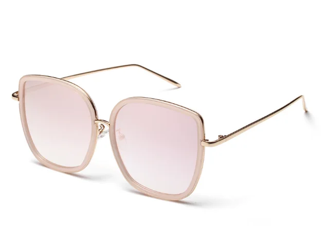 Big Square Sunglasses Women Transparent Frame Ocean Color Lens Glasses Vintage Sunglasses Silverware - Shop at LoveMi