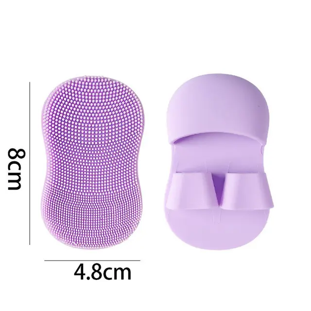 Face Scrubber Mini Facial Brush Silicone Wash Exfoliator Finger Glove Pads Handheld Cleansing Brushes Tool Skin Care Deep Clean Baby Shampoo Baby B... Purple - Shop at LoveMi