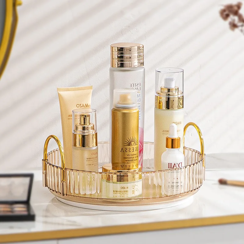 360 Rotating Makeup Organizer 3 Size Spinning Cosmetic & Skincare Holder For Vanity Countertop 3 Colors One - Shop at LoveMi