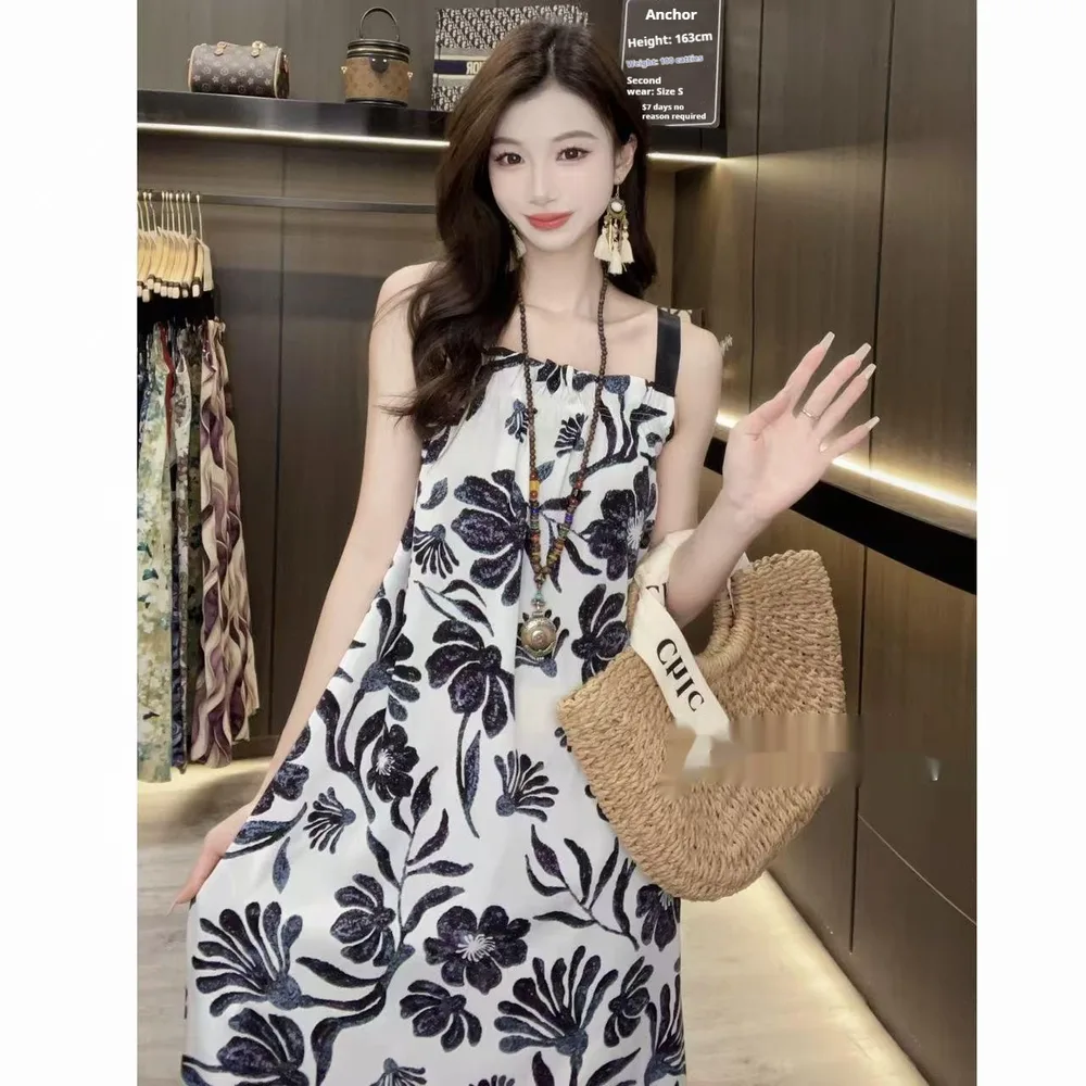 Ladies' Polyester Printed Dress - Style9