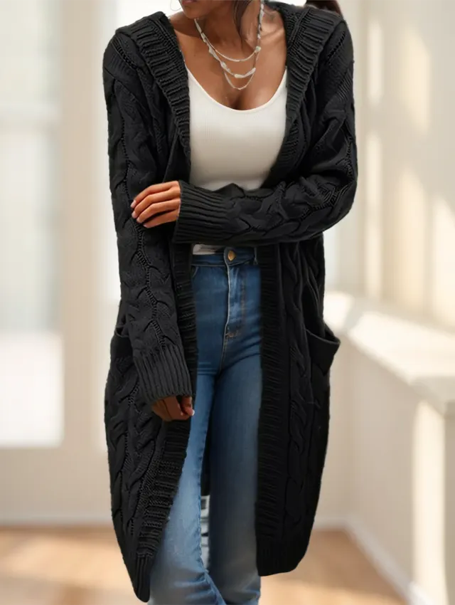 Women's Casual Cardigan Sweater Black - Shop at LoveMi