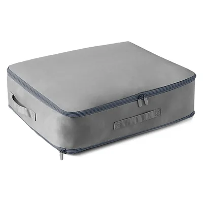 Foldable Storage Bag For Comforter Quilt Blanket Clothes Pillows Beddings With Dual Zippers Grey - Shop at LoveMi