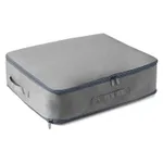 Foldable Storage Bag For Comforter Quilt Blanket Clothes Pillows Beddings With Dual Zippers - Grey