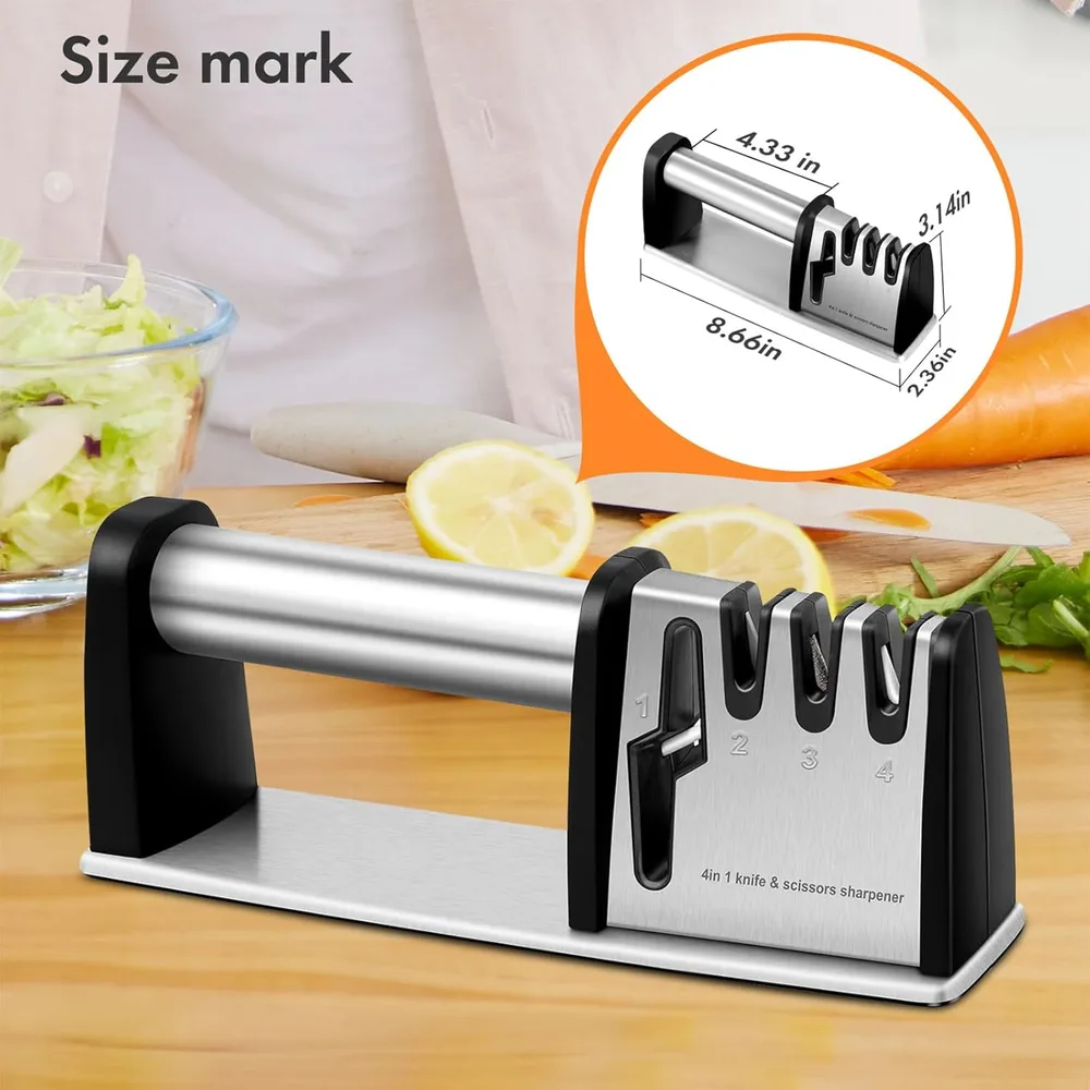 4 in 1 Kitchen Blade And Scissor Sharpening Tool 1Pcs - Shop at LoveMi