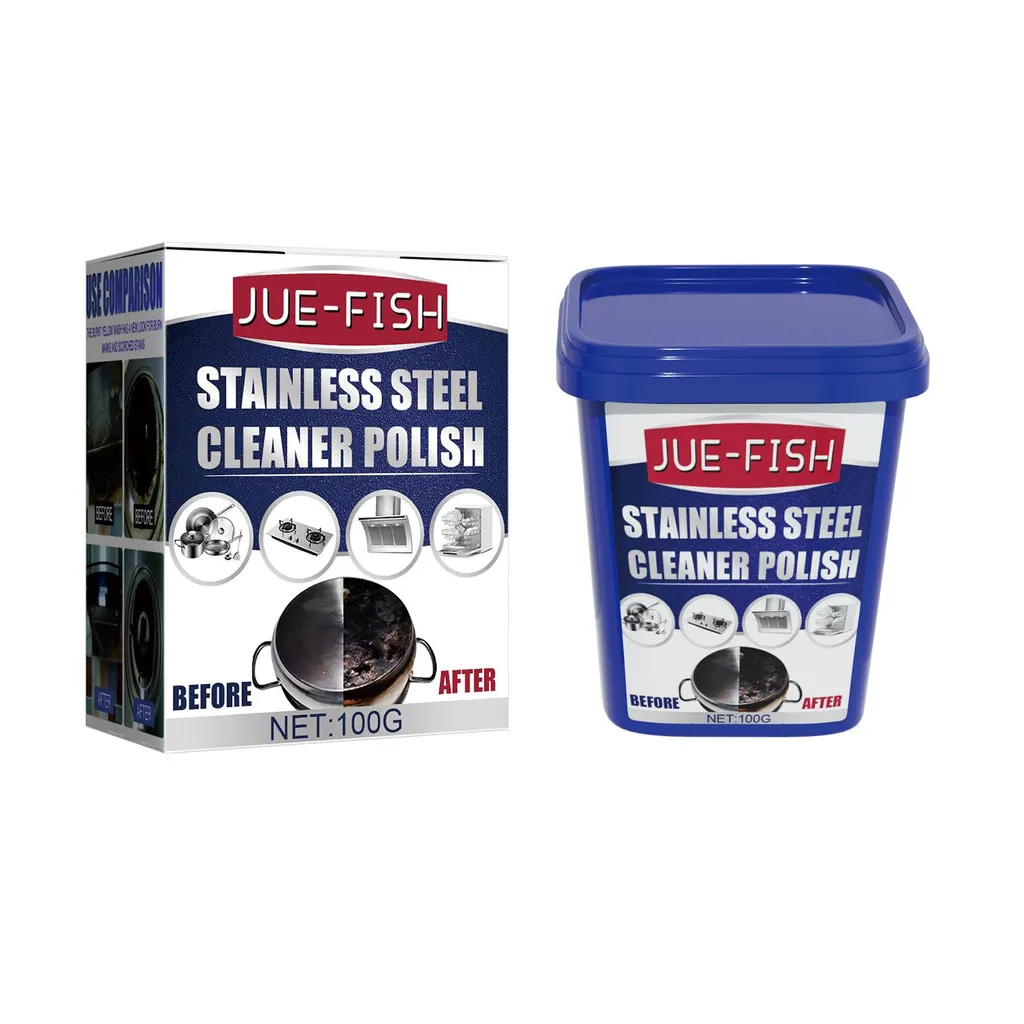 Jueyu Stainless Steel Cleaning Paste, Strong Kitchen Decontamination, Pot Rust Removal, Pot Bottom And Stove Top Black Scale Cleaning - 1Pcs